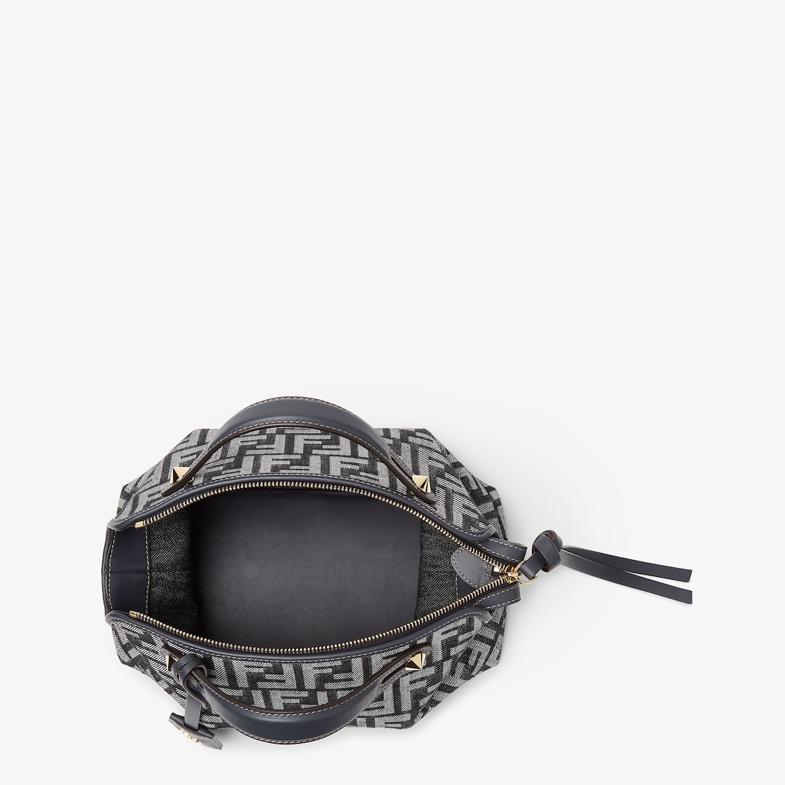 FENDI By The Way Soft Medium Dark blue denim-effect FF jacquard bag - Image 5